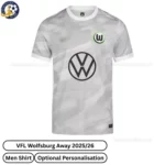 VFL Wolfsburg Away Men Football Shirt 2025/26 - Front View --blur