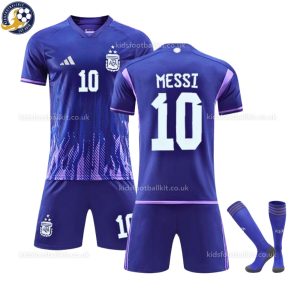Argentina Away Kids Kit MESSI 10