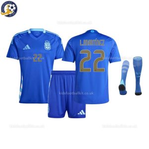 Argentina Martinez 22 Away Kids Football Kit 2024 - Front View
