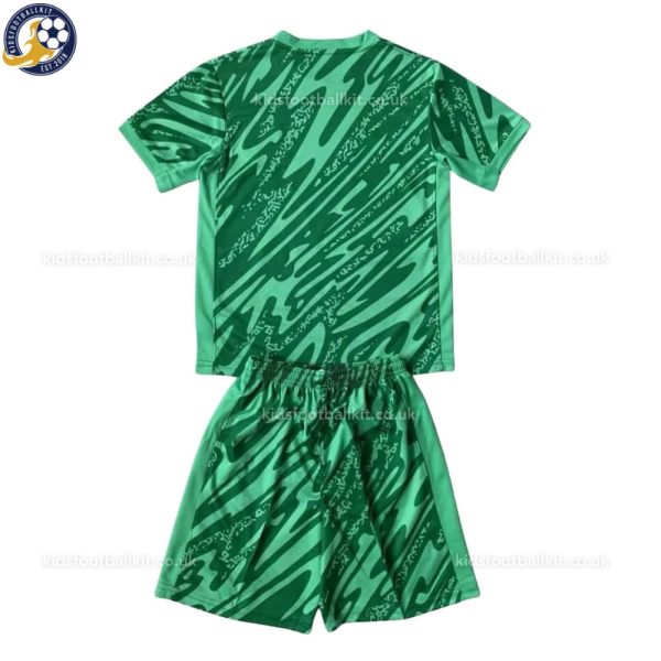 England Green Goalkeeper Kids Kit 2024 - Back View