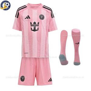 Inter Miami 25/26 Home Kids Football Kit - Front View With Socks