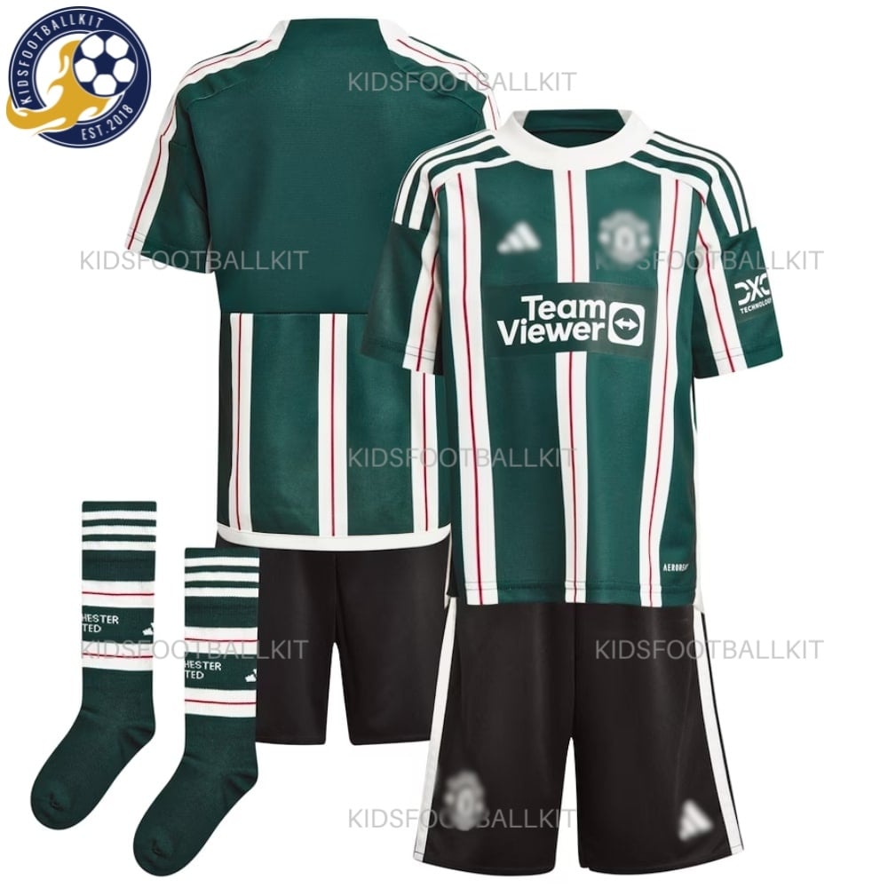 Manchester Unt Away Kids Football Kit 2023/24 (With Socks) – Fan Version