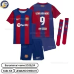 Barcelona-Home-Kids-Football-Kit-2023_24-–-LEWANDOWSKI-9-With-Socks-–-Fan-Version-r