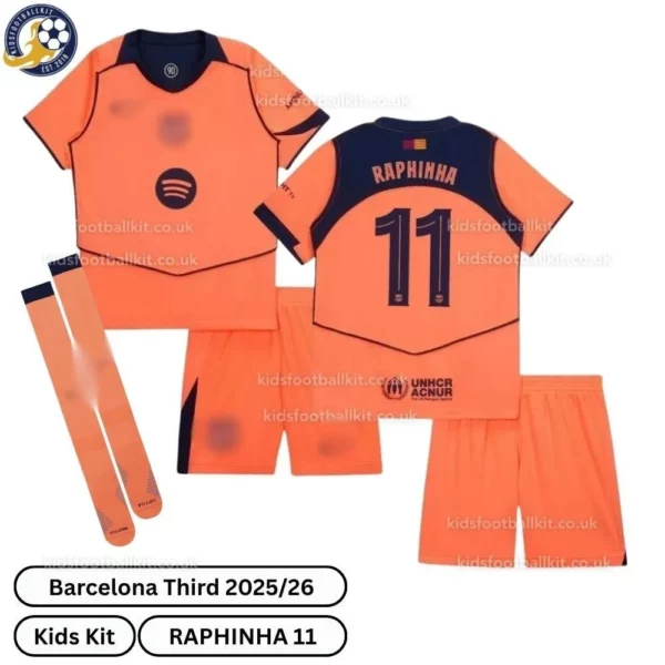 Barcelona-Third-Kids-Football-Kit-2025_26-–-RAPHINHA-11-over-view-with-socks-r