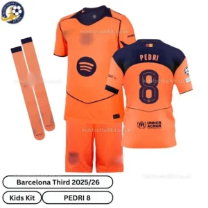 Barcelona-Third-Kids-Football-Kit-25_26-PEDRI-8-over-view-with-socks-r