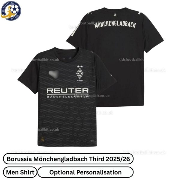Borussia Mönchengladbach Third Men Football Shirt 2025_26-over view-b