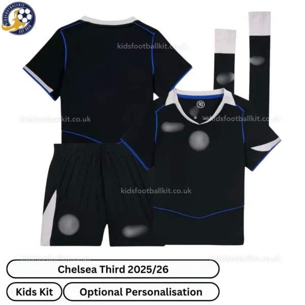 Chelsea Third Men & Kids Football Kit 2025/26 (With socks) -blur