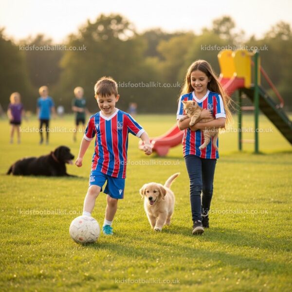 Crystal Palace Home Kids Football Kit 2025/26 (2)