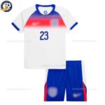 England Lionesses Home Kids Football Kit 2025_26 – RUSSO 23 (No Socks)-frontview-b