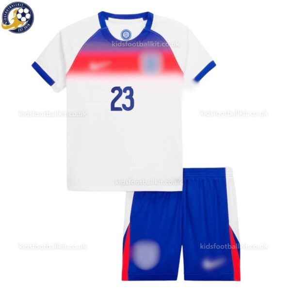 England Lionesses Home Kids Football Kit 2025_26 – RUSSO 23 (No Socks)-frontview-b
