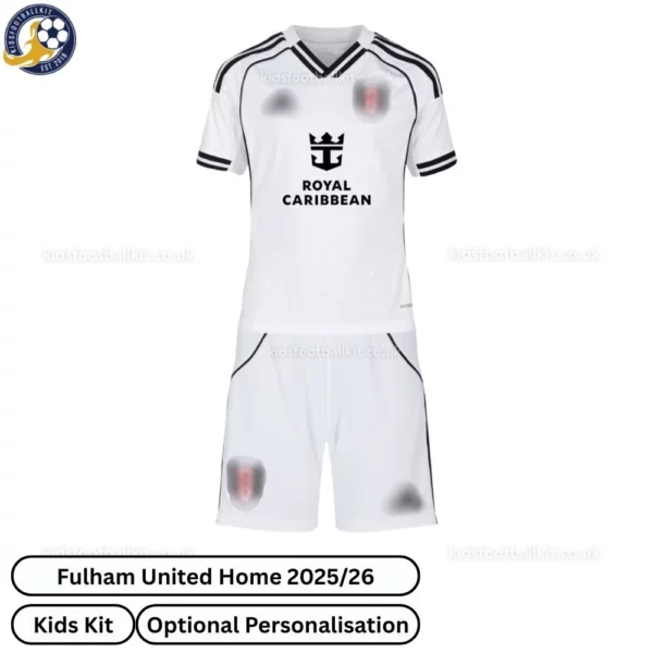 Fulham United Home Kids Football Kit 2025/26 - Front Viwe blur