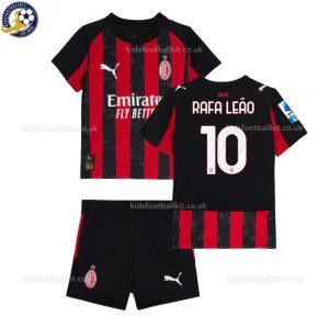 AC Milan 25/26 RAFA LEÃO 10 Home Kids Football Kit - Over View