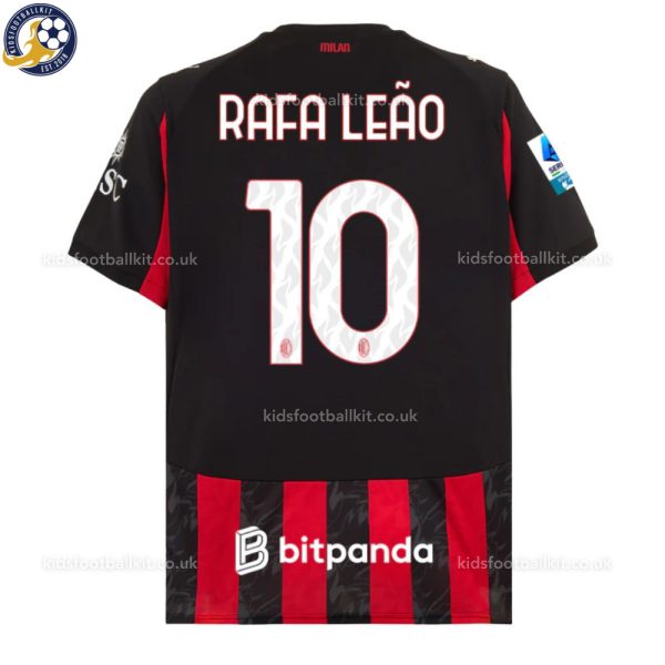 AC Milan 25/26 RAFA LEÃO 10 Home Men Football Shirt - Back View