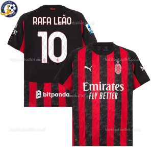 AC Milan 25/26 RAFA LEÃO 10 Home Men Football Shirt - Over View