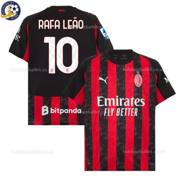 AC Milan 25/26 RAFA LEÃO 10 Home Men Football Shirt - Over View