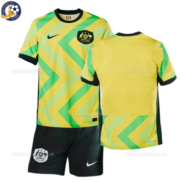Australia Home Kids Football Kit 2025/26 - Over View