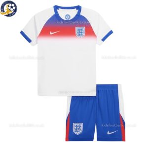 England Home Kids Football Kit 2025/26 - Front view