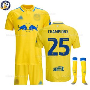 Leeds United Champions 25 Away Kids Football Kit 2024/25 - Over View