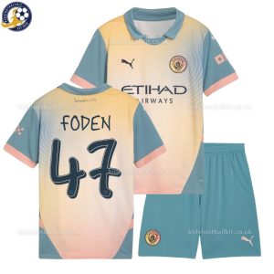 Man City FODEN 47 ‘Definitely City’ Kids Football Kit 24/25 - Over View