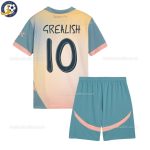 Man City GREALISH 10 ‘Definitely City’ Kids Football Kit 24/25 - Back View