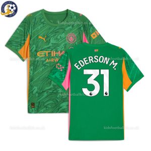 Man City EDERSON M. 31 Green Goalkeeper Men Football Shirt 25/26 - Over View