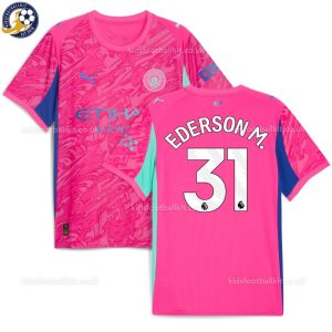 Man City EDERSON M. 31 Pink Goalkeeper Men Football Shirt 25/26 - Over view