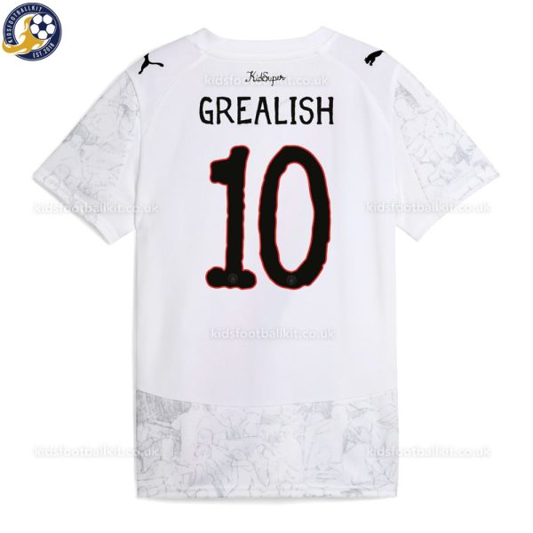 Manchester City GREALISH 10 White KidSuper Men Football Shirt 2025/26 - Image 3