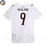 Manchester City HAALAND 9 White KidSuper Men Football Shirt 25/26 - Back View