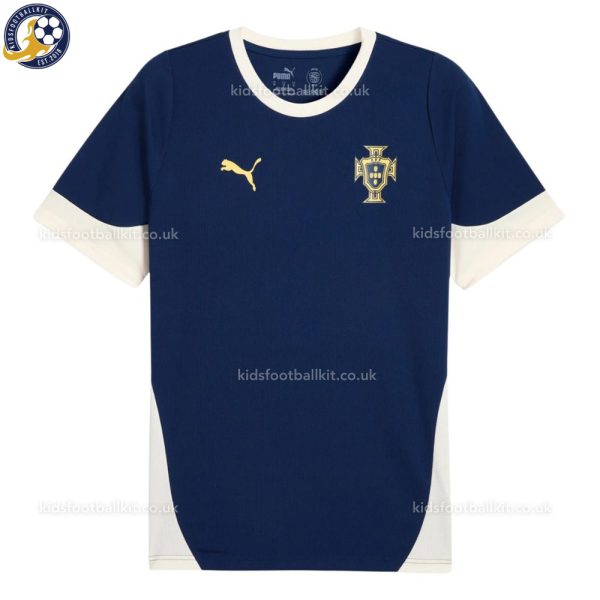 Portugal Blue Training Men Football Shirt 2025/26 - Front View