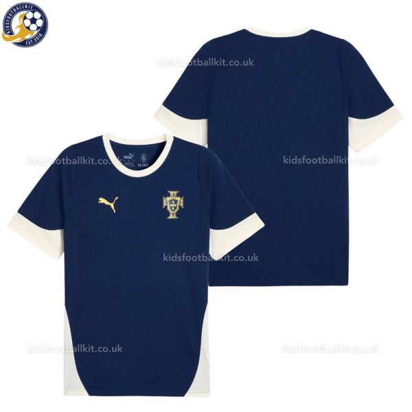 Portugal Blue Training Men Football Shirt 2025/26 - Over View