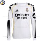 Real Madrid Home Men Football Shirt 2025/26 Long Sleeve - Front View