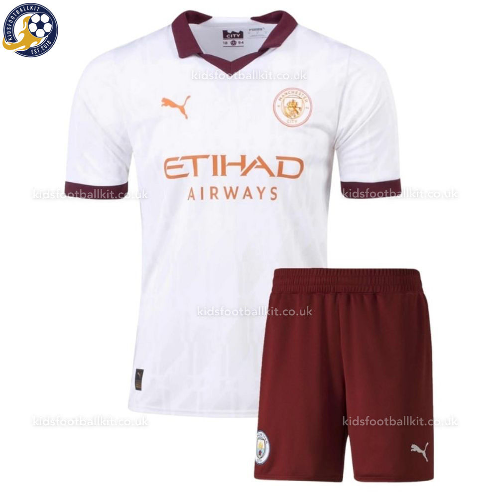 Manchester City Away Kids Football Kit 2023/24 (No Socks)