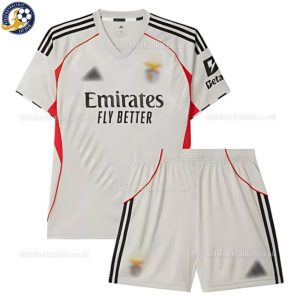 SL Benfica Away Kids Football Kit 2025/26 - Front View