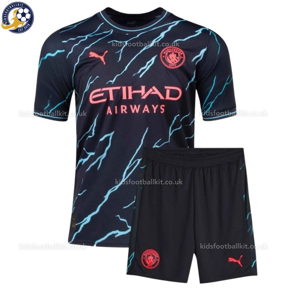 Manchester City Third Kids Football Kit 2023/24 (No Socks)