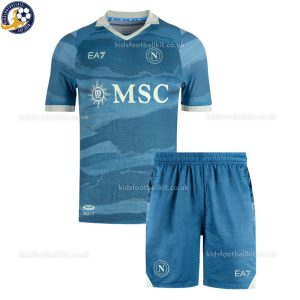 SSC Napoli Limited Edition Kids Football Kit 2024/25 - Front View