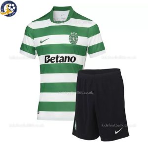 Sporting CP Home Kids Football Kit 2025/26 - Front View