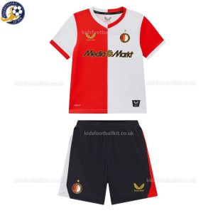Feyenoord Home Kids Football Kit 2025/26 - Front view