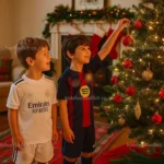 Real-Madrid-Barcelona-Christmas-Gift-Bundle-–-Home-Kids-Football-Kit-2025_26-With-socks-r