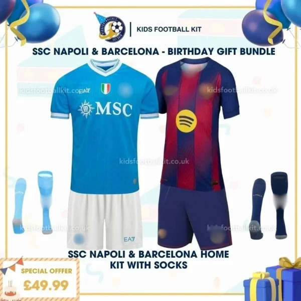 SSC-Napoli-and-Barcelona-home-Kids-Football-Kit-25_26-MCTOMINAY-8-and-LAMINE-YAMAL-10-birthday-r