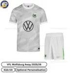 VFL Wolfsburg Away Kids Football Kit 2025_26-front view-blur