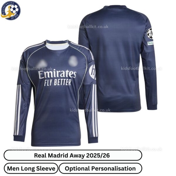 25_26 Real Madrid away long sleeve - over view
