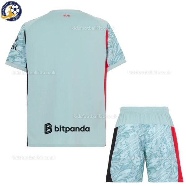 AC Milan Goalkeeper Kids Football Kit 2025_26-back view