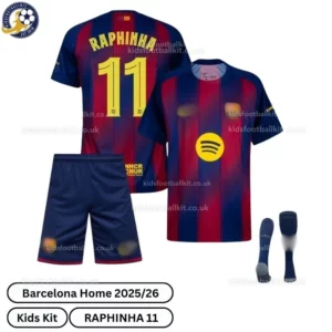 kfk_Barcelona-Home-Kids-Football-Kit-2025_26-–-RAPHINHA-11-over-view-with-socks-r