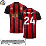 Bournemouth Semenyo 24 Home 25 26 Men Football Shirt-over view