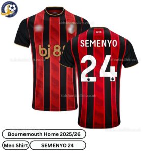 Bournemouth Semenyo 24 Home 25 26 Men Football Shirt-over view