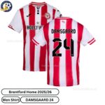 Brentford Damsgaard 24 Home 25 26 Men Football Shirt-over view