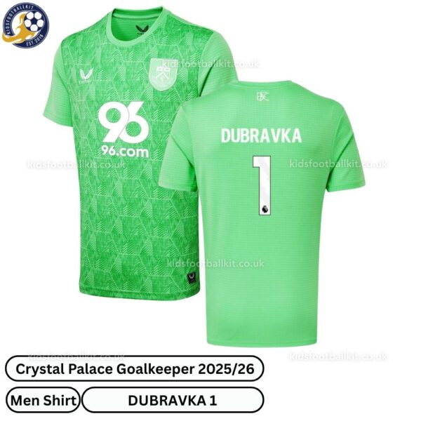 Crystal Palace Dubravka 1 Goalkeper Men Football Shirt-over view