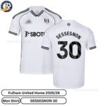 Fulham United SESSEGNON 30 Home 25 26 Men Football Shirt-over view