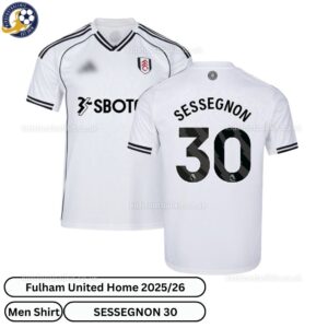 Fulham United SESSEGNON 30 Home 25 26 Men Football Shirt-over view