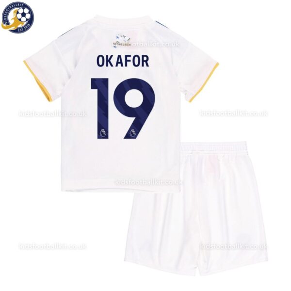 Leeds United OKAFOR 19 Home 25 26 Kids Football Kit-back view
